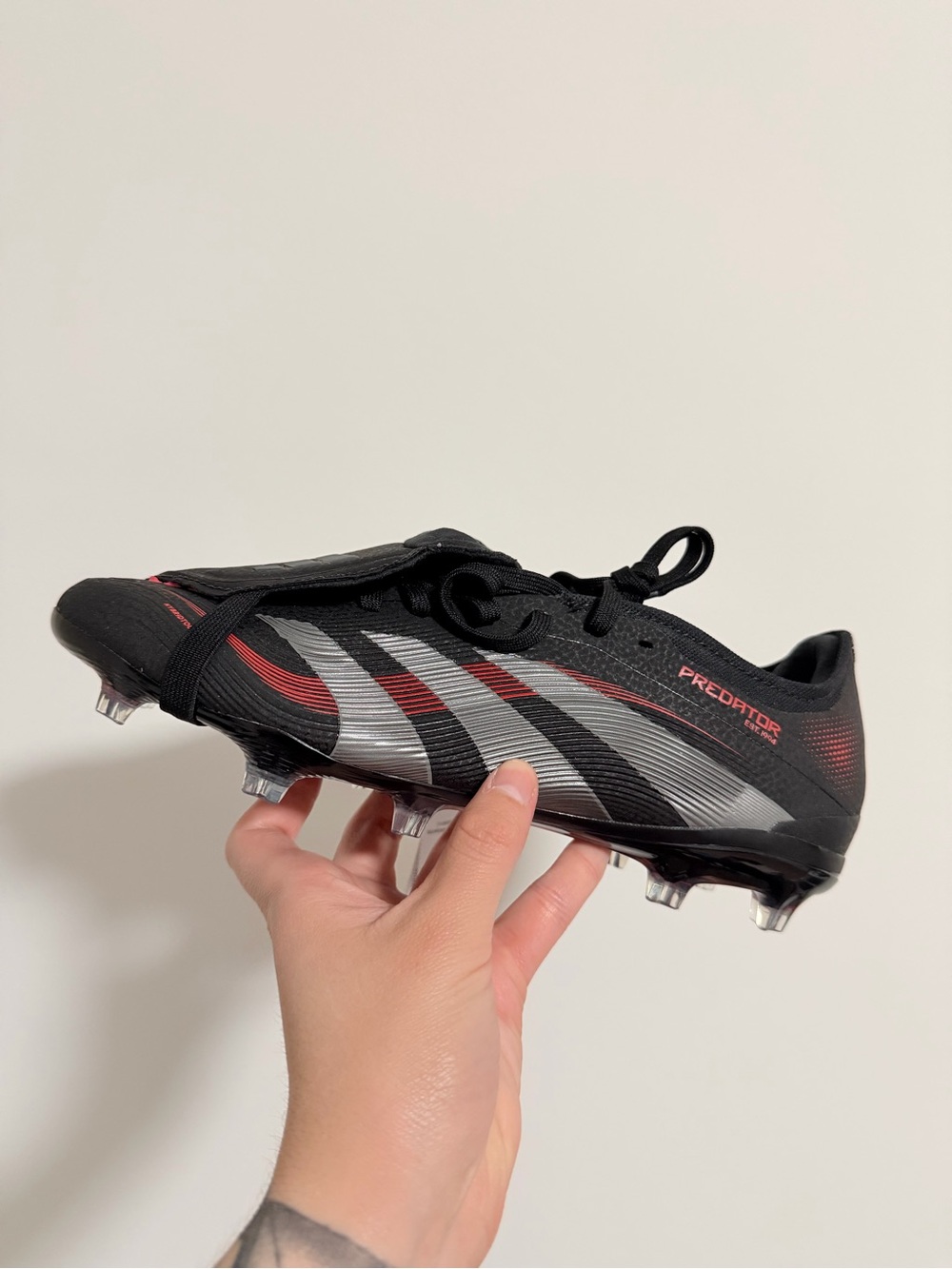 Adidas Predator Pro FT FG Stealth Victory Black Lucid Red JR3108 Men’s Size 7.5